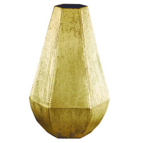 Vaso Decorativo Metal Dourado 16X30,5X18Cm 16X30,5X18Cm