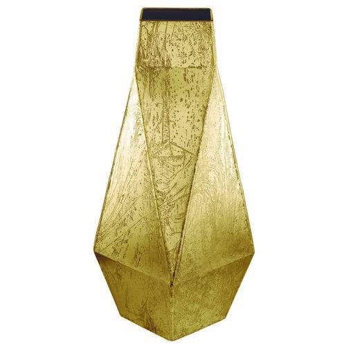 Vaso Decorativo Metal Dourado 17,5X47X17,5Cm 17,5X47X17,5Cm
