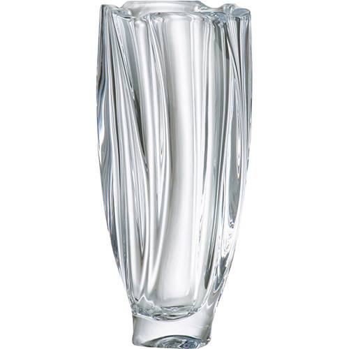 Vaso Decorativo Neptun Bojudo Rojemac Cristal Bohemia Transparente 30,5x12,5x12,5cm