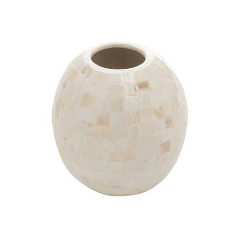 Vaso Decorativo Oval Madrepérola White Mop 3045 - Prestige