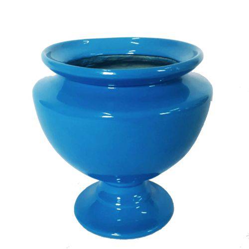 Vaso Decorativo para Plantas Roma Azul em Fibra