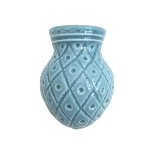 Vaso Decorativo Porcelana de Parede - Azul