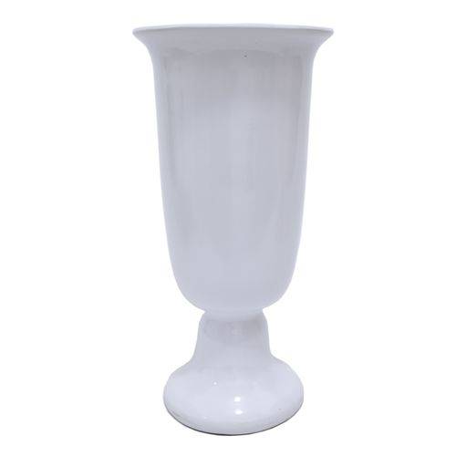 Vaso Decorativo Retro Branco de Cerâmica