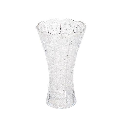 Vaso Decorativo Solitário 25 Cm de Cristal Transparente Starry Wolff - 25543
