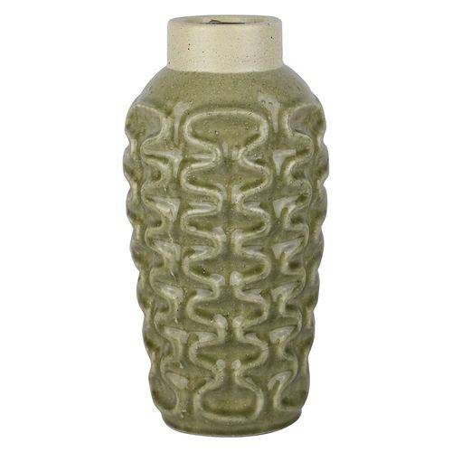 Vaso Decorativo Verde Diâm 16 Cm / Cerâmica / Ilunato UE0060