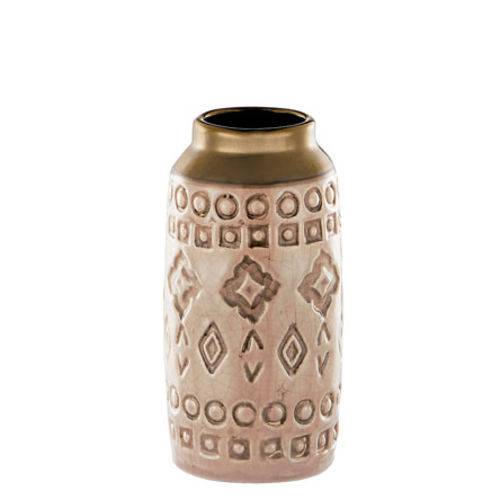 Vaso em Cerâmica Nude 7x14 Cm