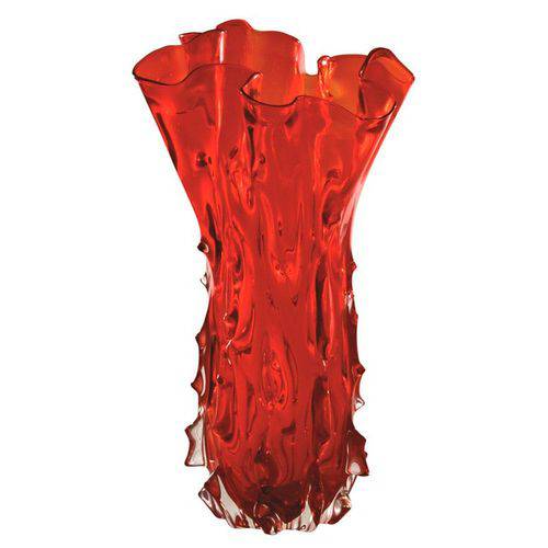 Vaso em Murano Vermelho 51 X 34 Cm