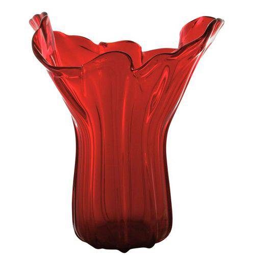 Vaso em Murano Vermelho 56 X 48 Cm