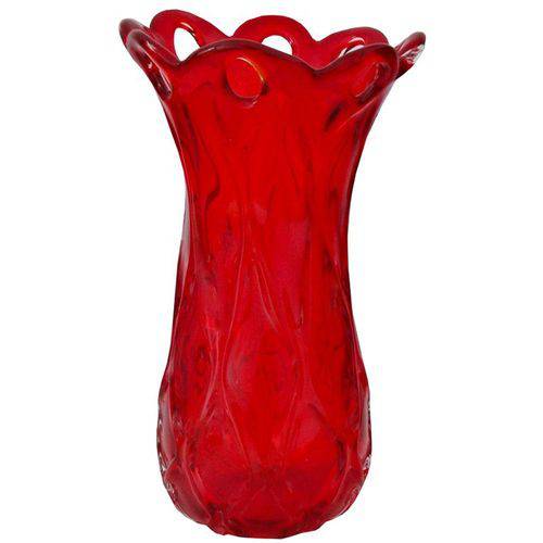 Vaso em Murano Vermelho 37 X 20 Cm