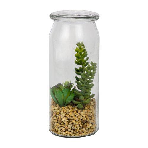 Vaso em Vidro Jade Verde 7,5x18,4cm