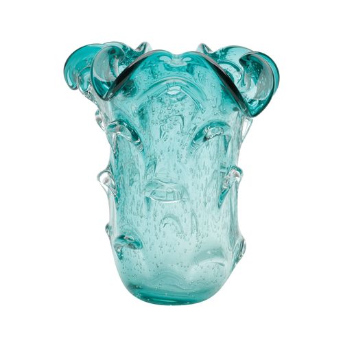 Vaso em Vidro Lyor Italy Tifanny 19x24cm Azul
