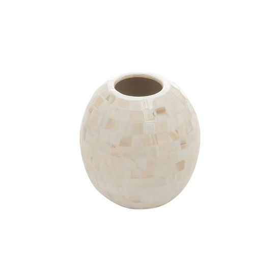 Vaso Oval White Mop 13X13X14,5cm
