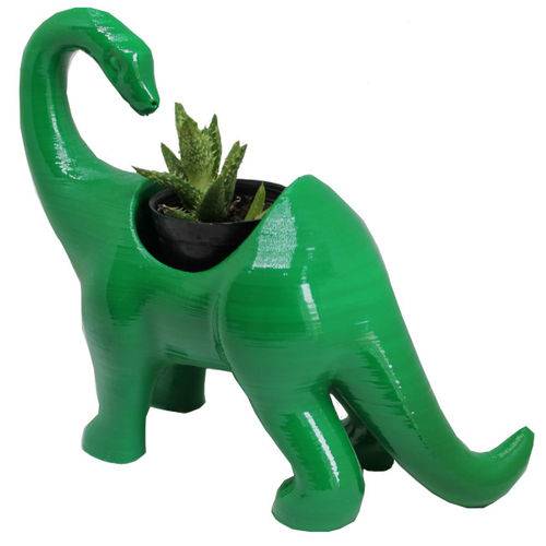 Vaso para Plantas - Dinossauro Verde