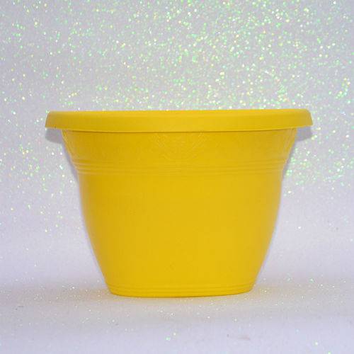 Vaso Plástico de Parede - Vicenza - Amarelo - Grande