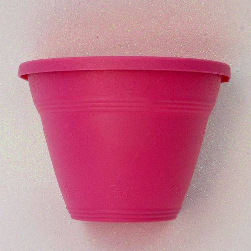 Vaso Plástico de Parede - Vicenza - Rosa - Pequeno