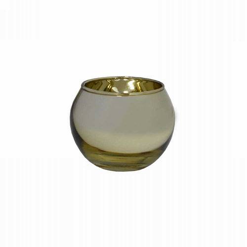 Vaso Potiche Vidro Dourado Lumen Ball 6 Cm