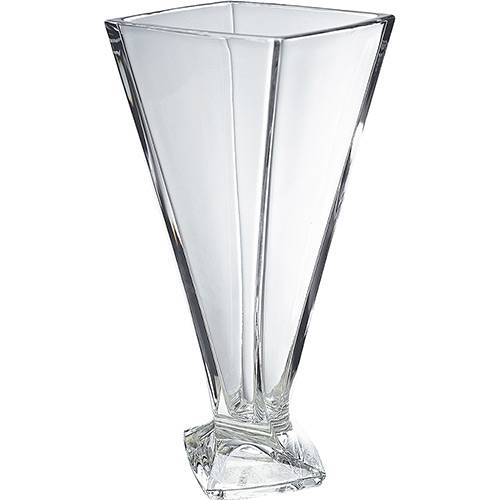 Vaso Quadro Cristal Bohemia Transparente 33cm - Rojemac