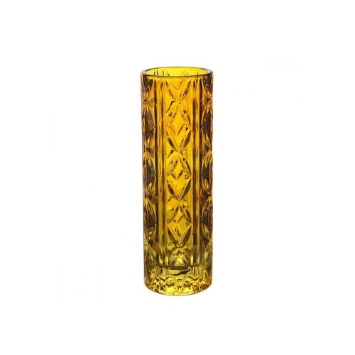 Vaso Solitário em Cristal Ecologico L'Hermitage 6,5x20,6cm Ambar