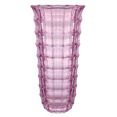 Vaso Square Pink em Cristal Ecológico 30Cm - 23222