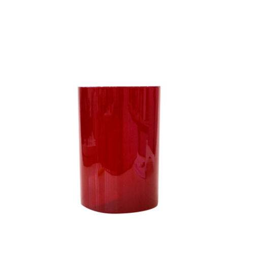 Vaso Tubo Vermelho Rouge 14 X 20 Cm