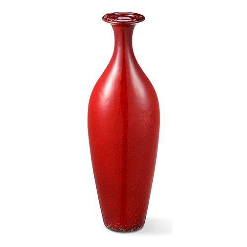 Vaso Vermelho 13,5X10,5X40,5 Cm