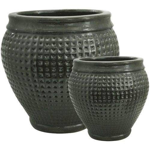 Vasos Vietnamitas em Cerâmica Gerânio