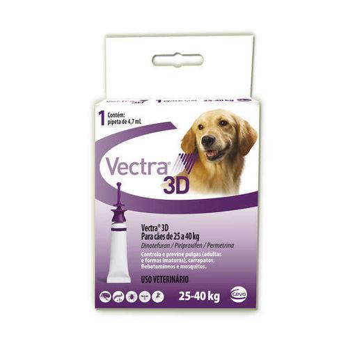 Vectra 3D - Cães 25 a 40kg - Antipulgas e Carrapatos