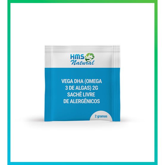 Vega Dha (omega 3 de Algas) 2g Sachê Livre de Alergênicos 30 Sachês