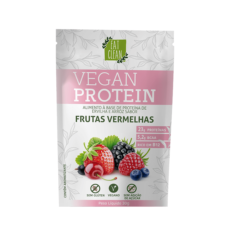 Vegan Protein Frutas Vermelhas Sachê 30g - Eat Clean