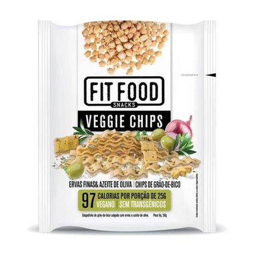Veggie Chips Ervas Finas e Azeite de Oliva 50g - Fit Food