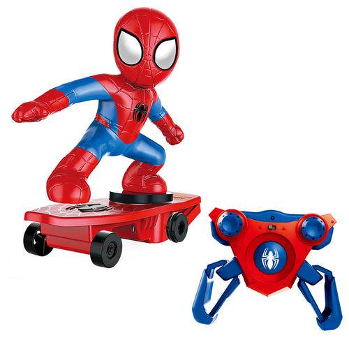 Veículo de Figura de Controle Remoto - Disney - Marvel - Spider-man - Spider Skate - Candide