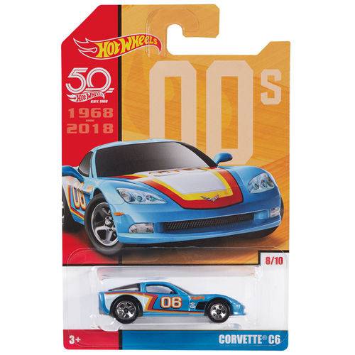 Veículo Hot Wheels - 1:64 - Edição 50 Anos - Retrô - Corvette - Mattel