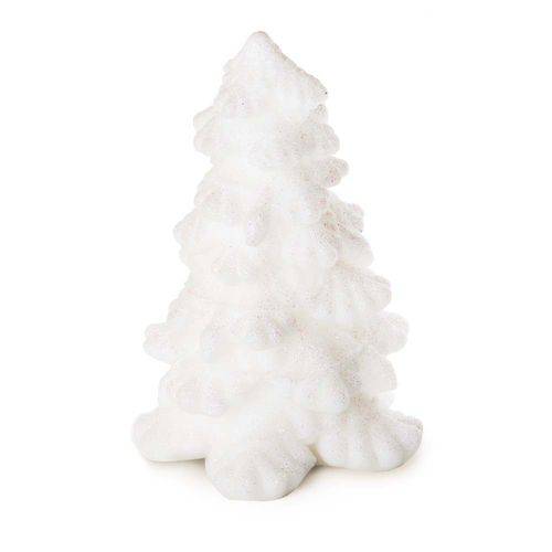 Vela Árvore de Natal C/ Led 16cm Branco