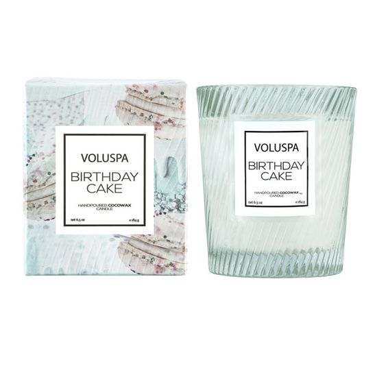 Vela Birthday Cake Macaron Collection Copo Texturizado 40 Horas Voluspa