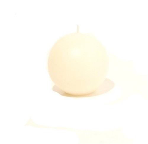Vela Esfera Branca 9cm - Occa Moderna