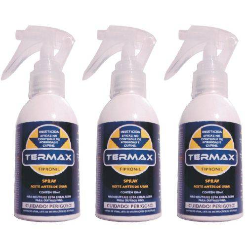 Veneno Mata Formigas e Cupins Inseticida Termax Kit 03 Spray