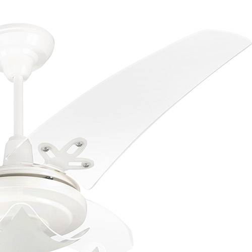 Ventilador de Teto Arge Maj Lumina Branco 3 Pás Transparente