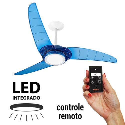 Ventilador de Teto Spirit 303 Indigo LED Controle Remoto 127v