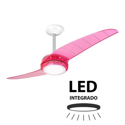 Ventilador de Teto Spirit 203 Rosa Neon LED