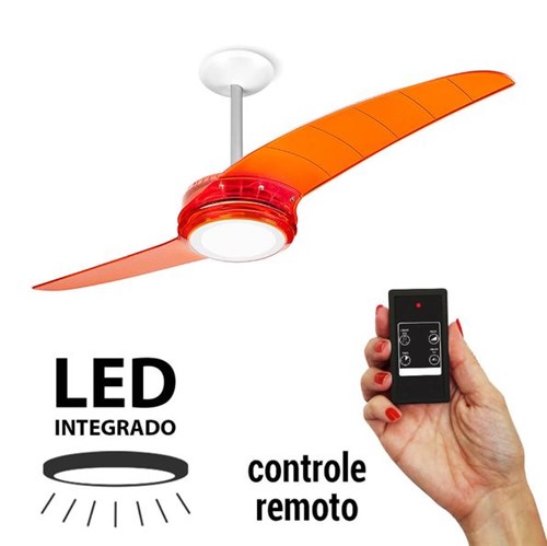 Ventilador de Teto Spirit 203 Tangerina LED Controle Remoto