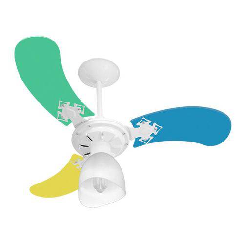Ventilador de Teto Venti-delta New Baby Colors Masc com 3 Pás Colorido 220v