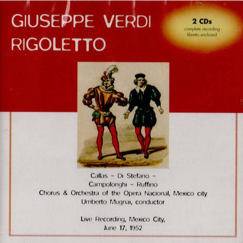 Verdi - Rigoletto - Ópera Nacional México - ao Vivo(Importado)