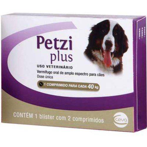 Vermifugo Ceva Petzi Plus 3,2 G para Cães de 10 a 40 Kg - 2 Comprimidos