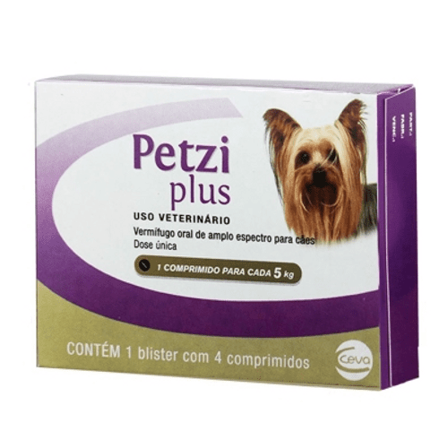 Vermifugo Ceva Petzi Plus 5 Kg para Cães 400 Mg