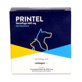Vermífugo Printel Centagro C/ 4 Comprimidos
