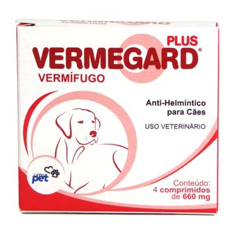 Vermífugo Vermegard Plus Labgard 660mg para Cães C/ 4 Comprimidos