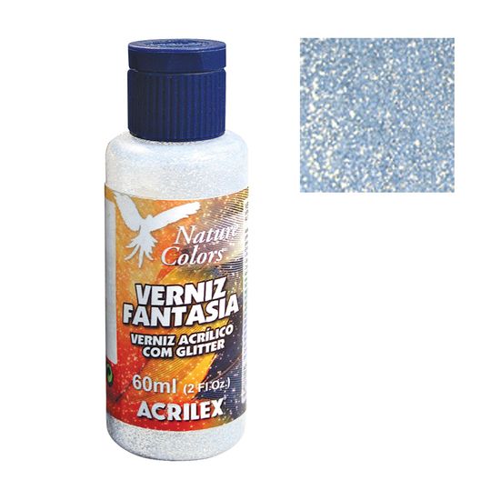 Verniz Fantasia Brilhante com Glitter Acrilex 60ml 209 Cristal