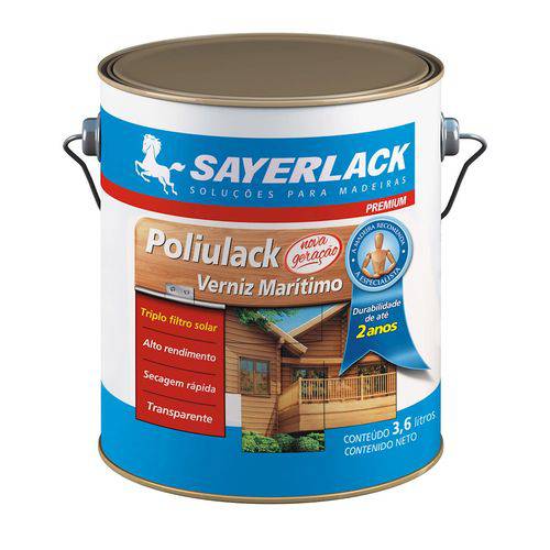 Verniz Poliulack Acetinada Sayerlack 3,6 Litros