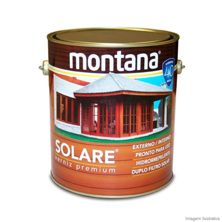 Verniz Premium Solare Acetinado 3,6 Litros Transparente Montana