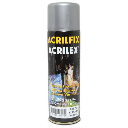 Verniz Spray Fixador Acrilex Acrilfix Brilhante 210 G 10672
